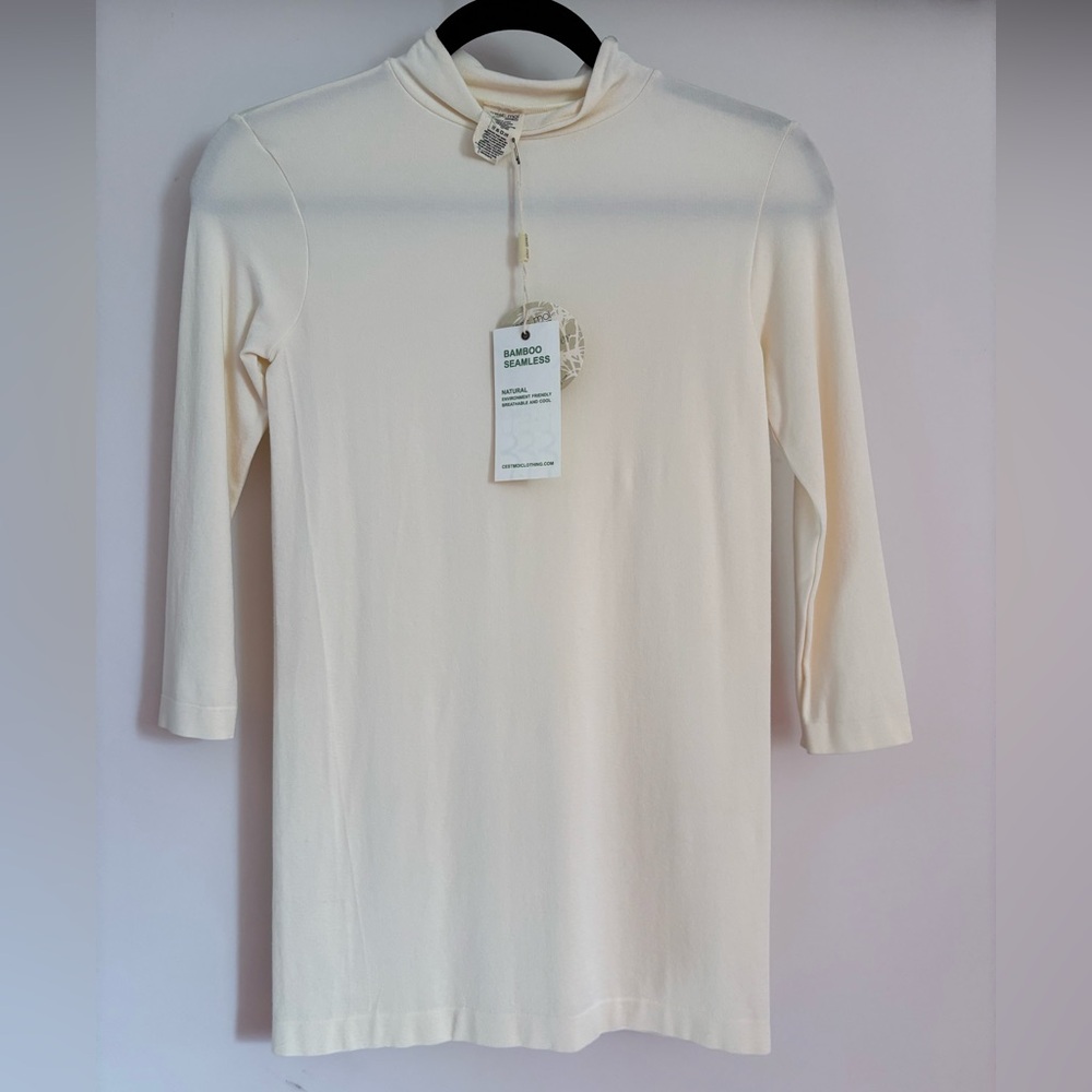 C’est Moi Naturals Cream Bamboo Seamless Top